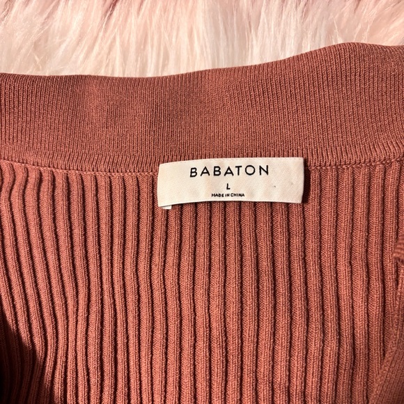 Babaton ARITZIA Sculpt Knit Polo Longsleeve Size Large GUC - Picture 3 of 6